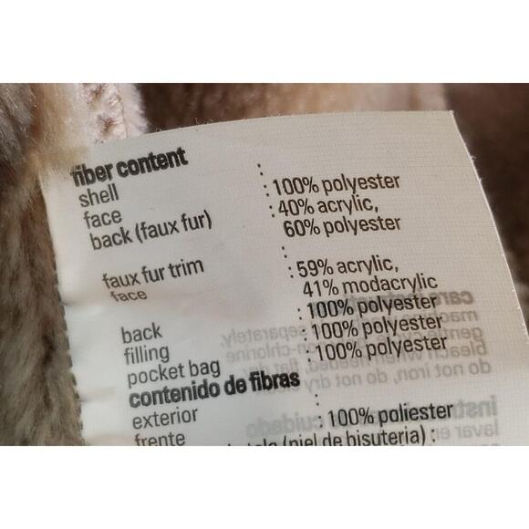 Braetan Faux Suede Faux Fur Toggle Coat – Hooded Retro Y2K Winter Jacket Medium - Picture 4 of 5